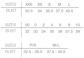 Bebe Size Chart